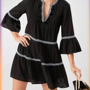 Tommy Bahama Black Mini Dress with White Accents